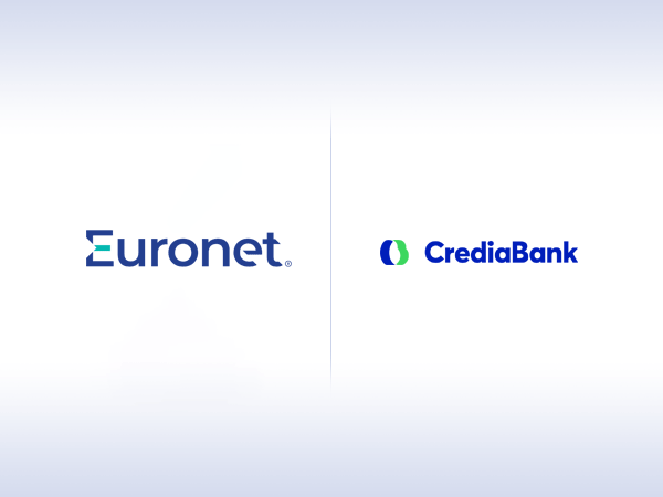 An image with the Euronet and CrediaBank logos next to each other