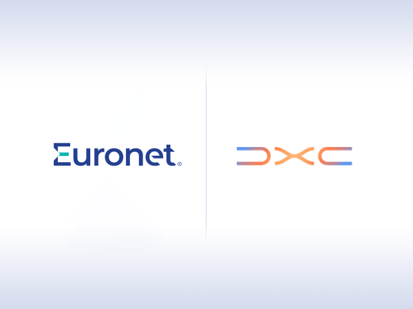 An image with the Euronet and DXC logos