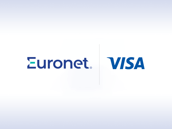 An image with the Euronet and the Visa logo side by side.