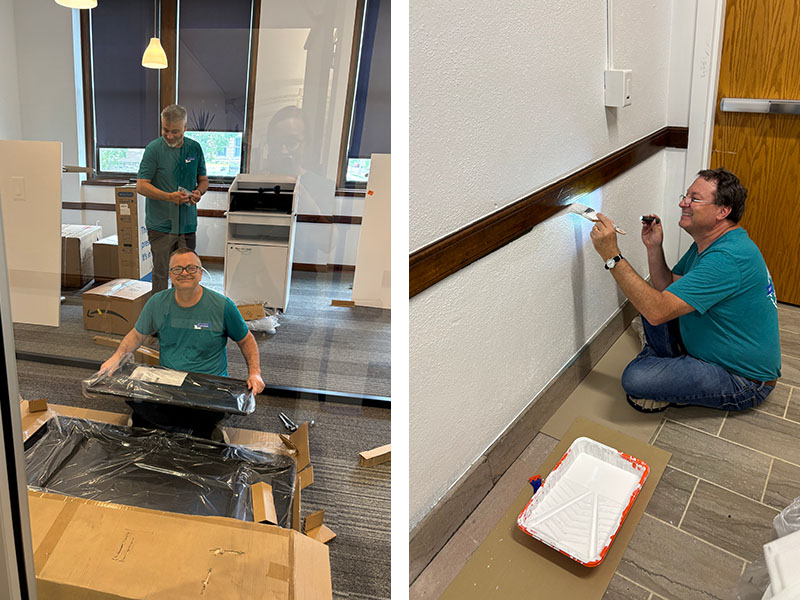 A photo of Euronet team members at Literacy KC