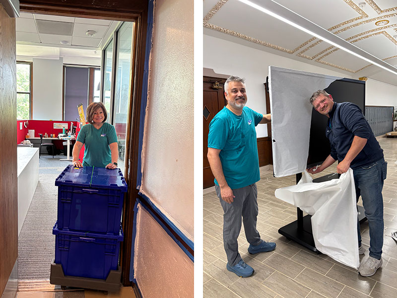 A photo of Euronet team members at Literacy KC