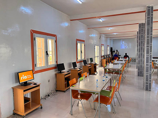 A photo of Bargny High School’s new computer room in Senegal.