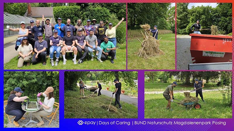 Photos of E-pay employees participating in their Day of Caring in Munich