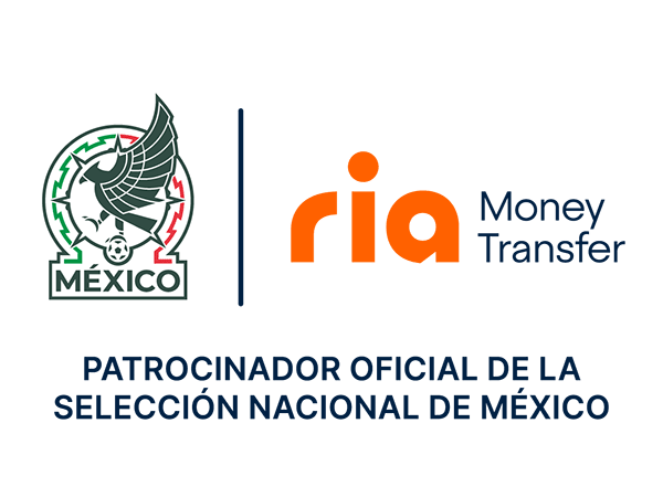 An image with the logos for the Mexican National Teams and Ria Money Transfer